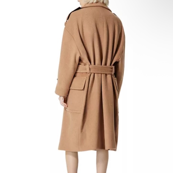 The kooples wool blend oversized belted coat - Picture 14 of 15